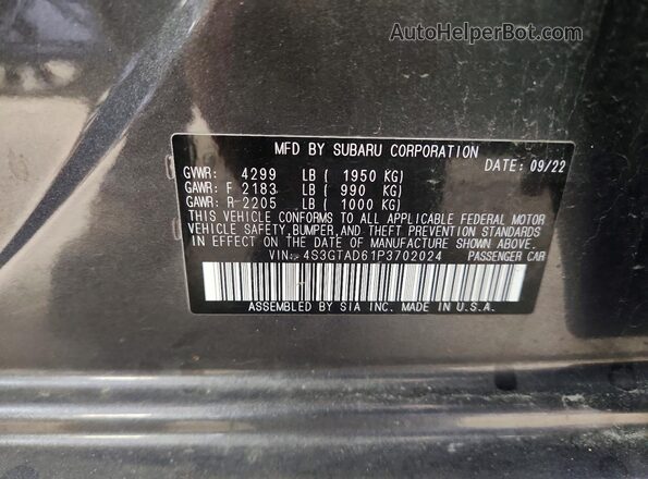 4S3GTAD61P3702024 2023 SUBARU IMPREZA Gray Widok komory silnika