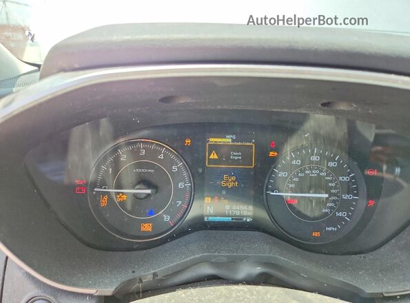4S3GTAD64J3724395 2018 SUBARU IMPREZA Silver Widok zestawu wskaźników
