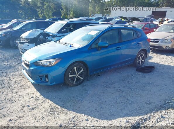 4S3GTAD64K3735303 2019 SUBARU IMPREZA Blue Առջևի ձախ երեք քառորդ տեսարան