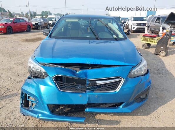 4S3GTAD65J3722056 2018 SUBARU IMPREZA Blue Вид щитка приладів