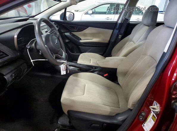 4S3GTAD65L3729592 2020 SUBARU IMPREZA Red Front interior view