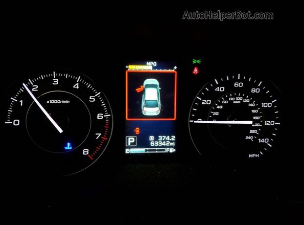 4S3GTAD65L3729592 2020 SUBARU IMPREZA Red Instrument cluster view