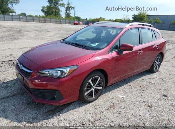 4S3GTAD65N3729109 2022 SUBARU IMPREZA Burgundy Передня ліва чверть