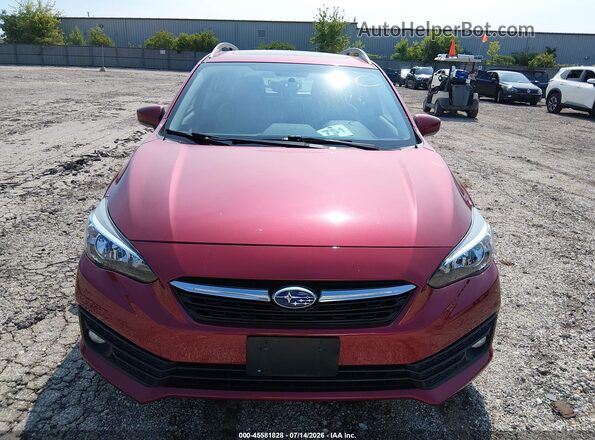 4S3GTAD65N3729109 2022 SUBARU IMPREZA Burgundy Вид щитка приладів
