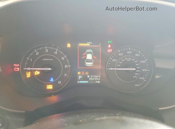 4S3GTAD66K3750689 2019 SUBARU IMPREZA Burgundy Вид щитка приладів