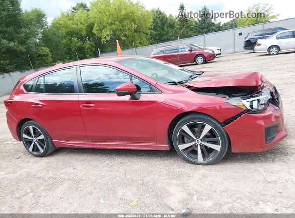 4S3GTAK67H3731533 2017 SUBARU IMPREZA Burgundy უკანა სალონის ხედი