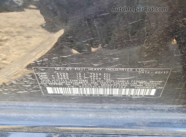 4S3GTAL60H3717794 2017 SUBARU IMPREZA Black Vista del compartimento del motor
