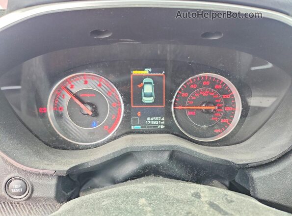 4S3GTAL66J1716697 2018 SUBARU IMPREZA Red Widok zestawu wskaźników