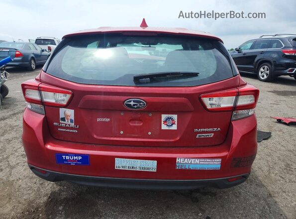 4S3GTAL66J1716697 2018 SUBARU IMPREZA Red Widok z tyłu