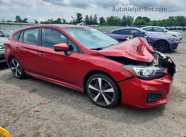 4S3GTAL66J1716697 2018 SUBARU IMPREZA Red Przód prawy
