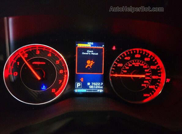 4S3GTAL68J3717192 2018 SUBARU IMPREZA Blue Instrument cluster view