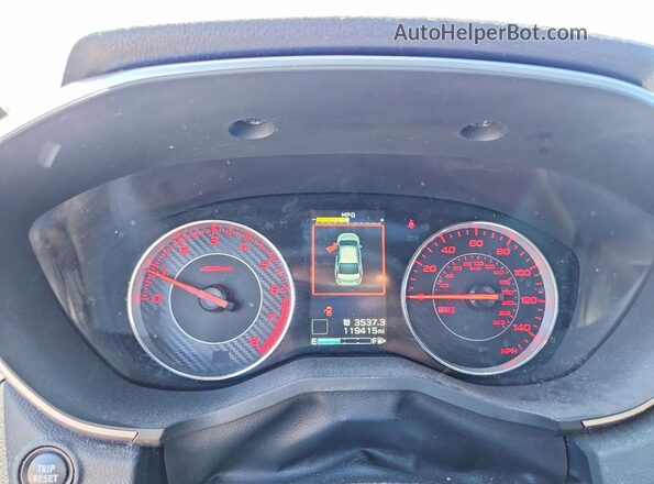 4S3GTAL69H1715747 2017 SUBARU IMPREZA Gray Widok zestawu wskaźników