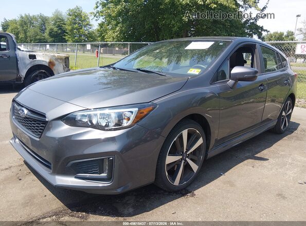 4S3GTAM62K3723683 2019 SUBARU IMPREZA Gray წინა მარცხენა ხედი სამი მეოთხედიდან