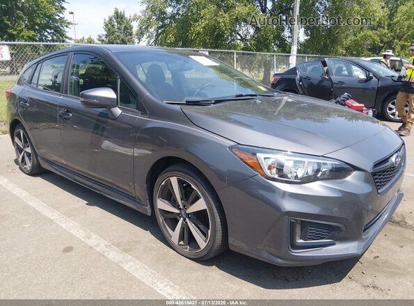 4S3GTAM62K3723683 2019 SUBARU IMPREZA Gray უკანა სალონის ხედი