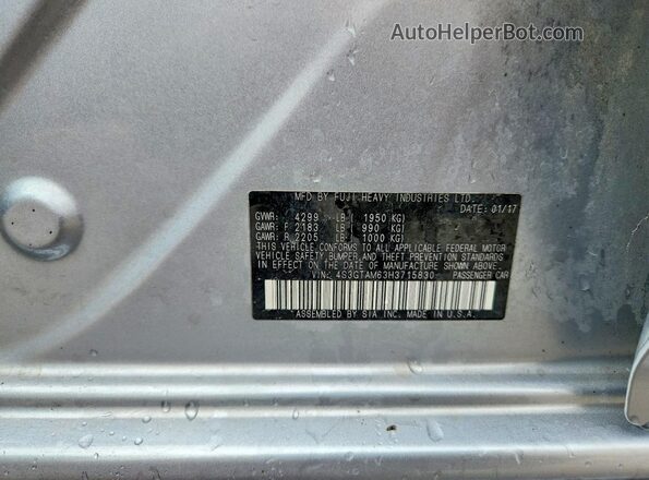 4S3GTAM63H3715830 2017 SUBARU IMPREZA Silver Widok komory silnika