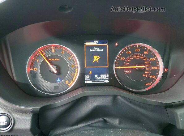 4S3GTAM64K3737181 2019 SUBARU IMPREZA Charcoal Սարքավորումների վահանակի տեսք