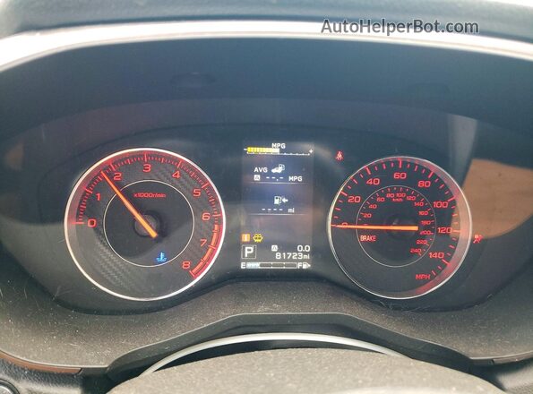 4S3GTAM65H3712489 2017 SUBARU IMPREZA Blue Widok zestawu wskaźników