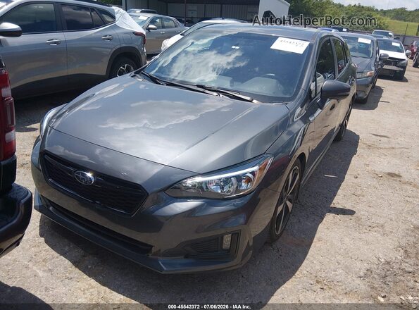 4S3GTAM66K3707759 2019 SUBARU IMPREZA Gray Առջևի ձախ երեք քառորդ տեսարան