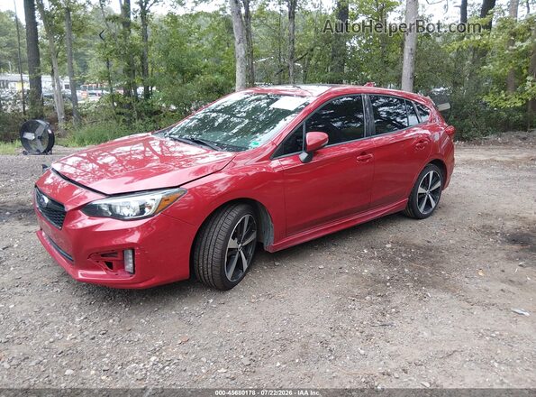 4S3GTAM67H3746210 2017 SUBARU IMPREZA Red წინა მარცხენა ხედი სამი მეოთხედიდან