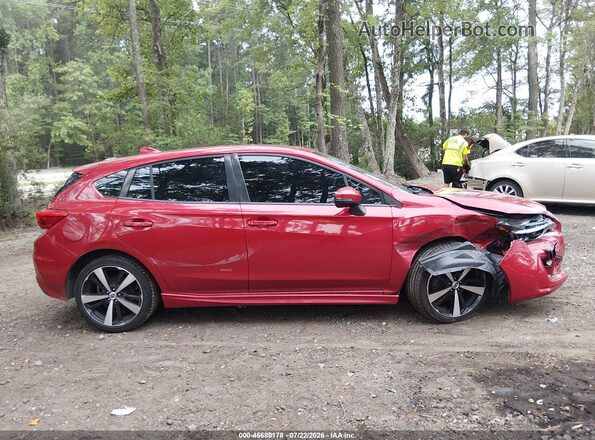 4S3GTAM67H3746210 2017 SUBARU IMPREZA Red უკანა სალონის ხედი