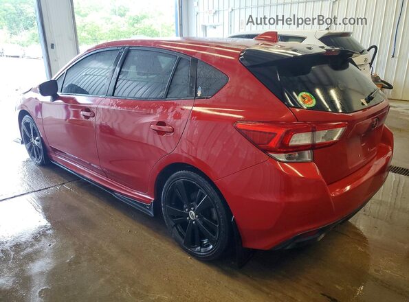 4S3GTAM67J3713410 2018 SUBARU IMPREZA Red Trasero izquierdo