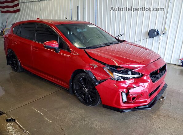 4S3GTAM67J3713410 2018 SUBARU IMPREZA Red Delantero derecho