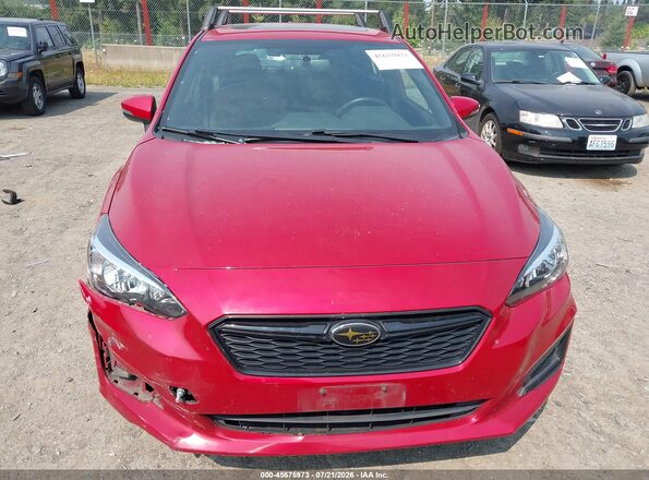 4S3GTAM67K3724537 2019 SUBARU IMPREZA Red Вид задньої частини салону