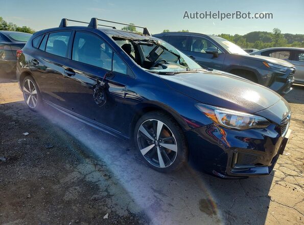 4S3GTAM68K3734820 2019 SUBARU IMPREZA Синий Передняя правая четверть