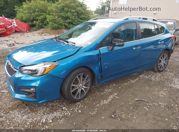 4S3GTAT64J3726455 2018 SUBARU IMPREZA Blue წინა მარცხენა ხედი სამი მეოთხედიდან