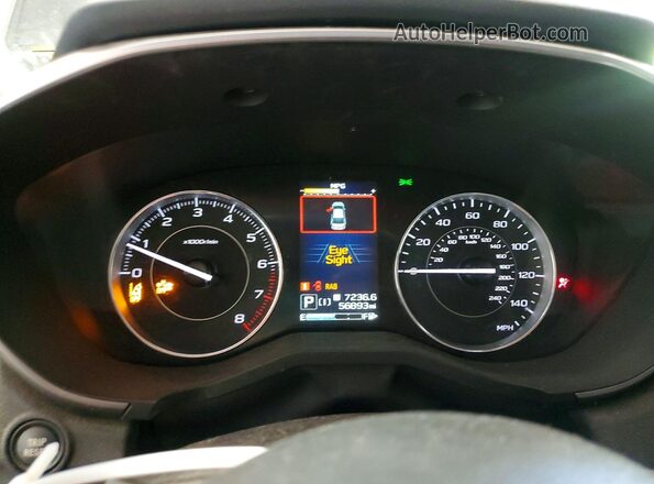 4S3GTAT67L3734312 2020 SUBARU IMPREZA Black Instrument cluster view