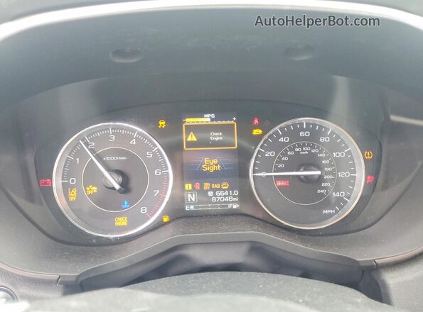 4S3GTAU65H3753107 2017 SUBARU IMPREZA White Instrument cluster view