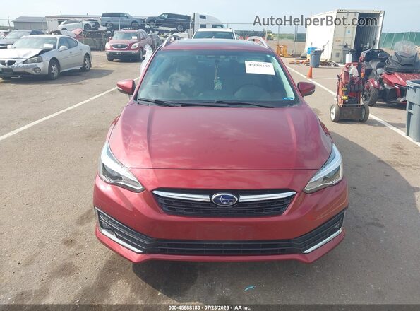 4S3GTAU6XL3723822 2020 SUBARU IMPREZA Red ხელსაწყოთა პანელის ხედი