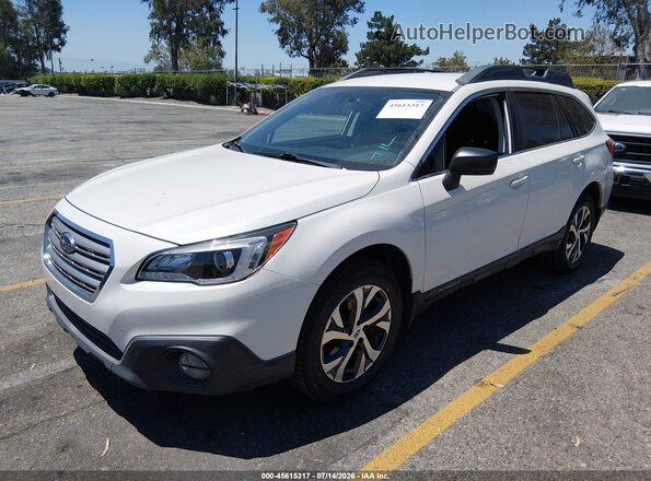 4S4BSAAC0G3311787 2016 SUBARU OUTBACK Белый Передняя левая четверть