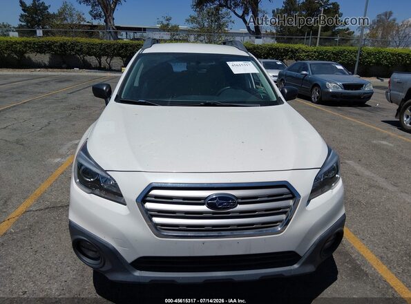 4S4BSAAC0G3311787 2016 SUBARU OUTBACK Белый Вид щитка приборов