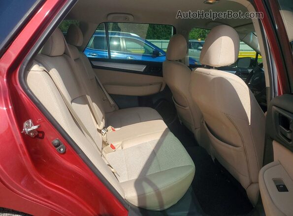 4S4BSAAC2J3275916 2018 SUBARU OUTBACK Burgundy Vista interior trasera