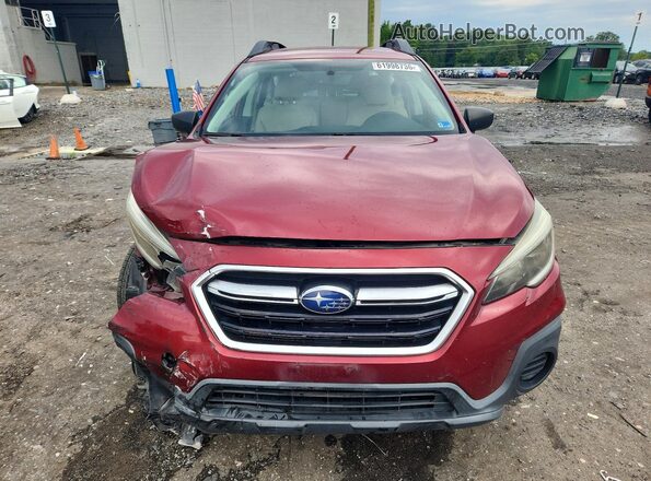 4S4BSAAC4J3359476 2018 SUBARU OUTBACK Burgundy Դիմացի տեսք
