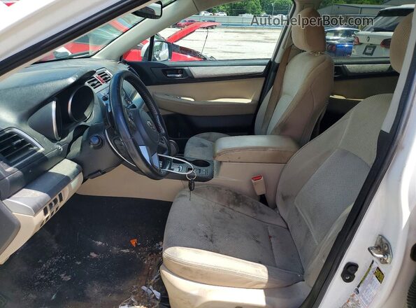 4S4BSACC1G3277372 2016 SUBARU OUTBACK White Вид салону спереду