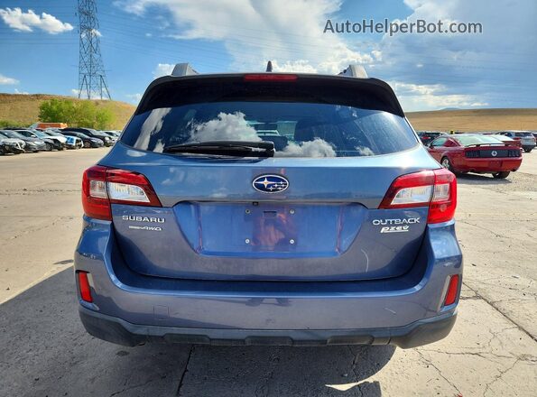 4S4BSACC2H3207137 2017 SUBARU OUTBACK Синий Вид сзади