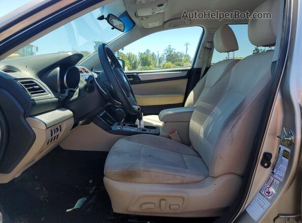 4S4BSACC3H3393643 2017 SUBARU OUTBACK Beige Widok wnętrza z przodu