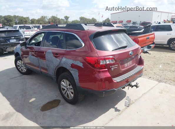 4S4BSACC5H3426710 2017 SUBARU OUTBACK Maroon Rear left