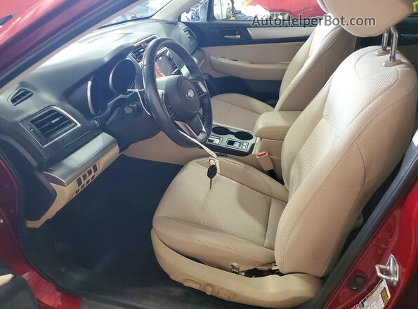 4S4BSACC5J3355076 2018 SUBARU OUTBACK Red წინა სალონის ხედი