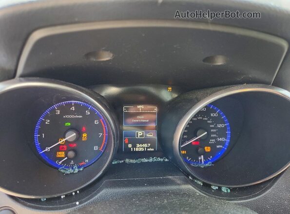 4S4BSACCXG3220703 2016 SUBARU OUTBACK Silver Вид щитка приладів