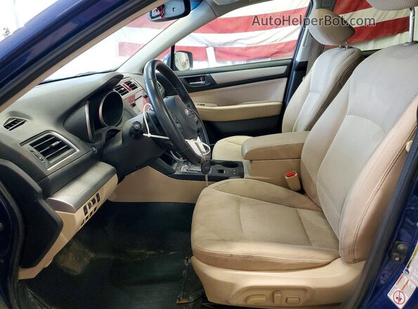 4S4BSADC0G3277250 2016 SUBARU OUTBACK Blue Вид салону спереду
