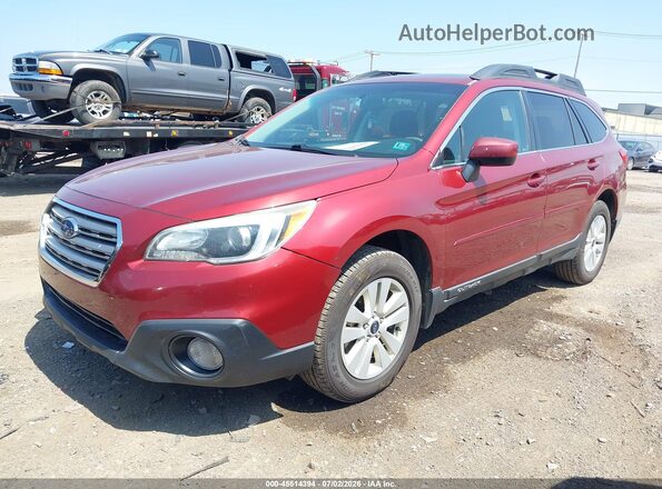 4S4BSADC1G3255208 2016 SUBARU OUTBACK Red Առջևի ձախ երեք քառորդ տեսարան