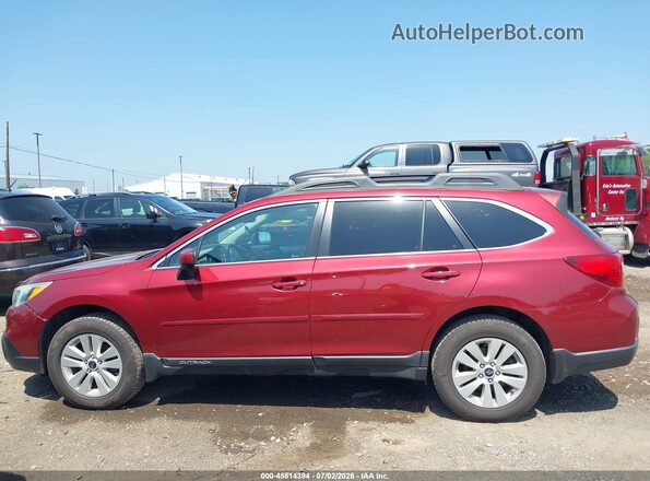4S4BSADC1G3255208 2016 SUBARU OUTBACK Red Սալոնի 360 աստիճան տեսք