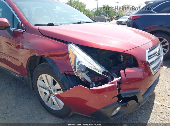 4S4BSADC1G3255208 2016 SUBARU OUTBACK Red Դիմացի տեսք