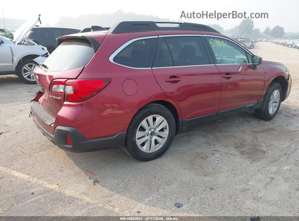 4S4BSADC5J3298019 2018 SUBARU OUTBACK Бордовый Задняя правая четверть