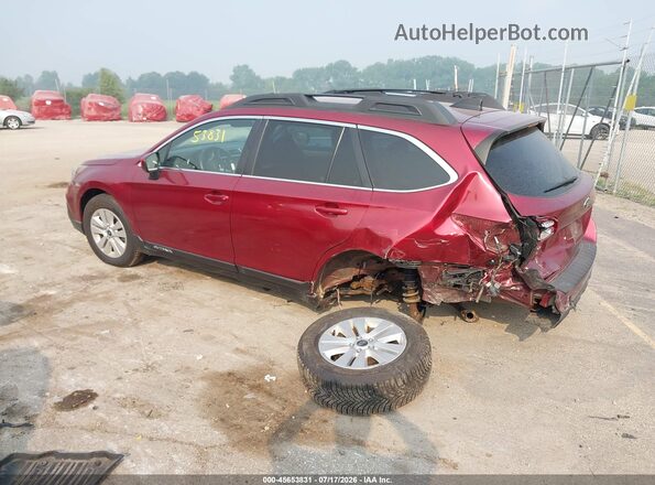 4S4BSADC5J3298019 2018 SUBARU OUTBACK Бордовый Задняя левая четверть