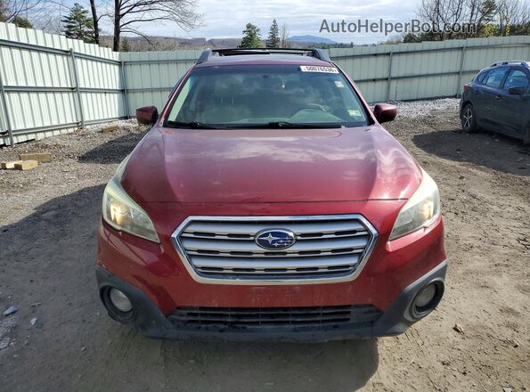 4S4BSADC6G3282775 2016 SUBARU OUTBACK Red Вид спереду