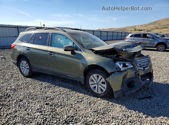 4S4BSAFC2H3416955 2017 SUBARU OUTBACK Green Delantero derecho